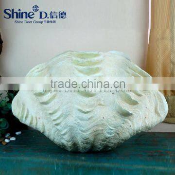 Giant Coastal Beach whole Clam Shell Vase sea shell planter