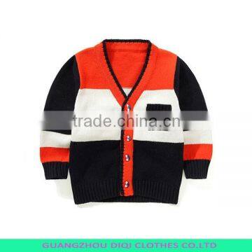 autumn fashion design color splicing boys sweater