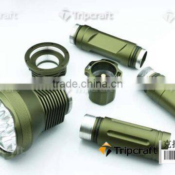 Fashion Projection Strong Light Zoom Camping Led Flashlight