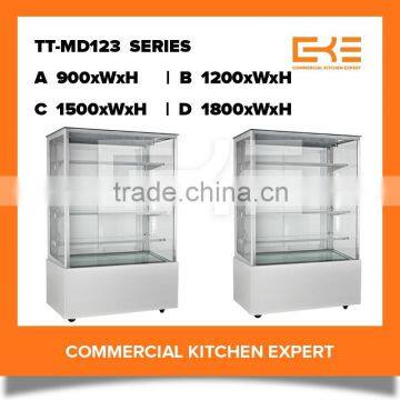 Competitive Prices Commercial Free Standing Glass Modern Bakery Cake Showcase Cake Freezer Cake Display Cabinet