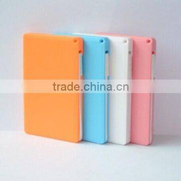 New products credit card power bank, exact same size as credit card,1400mAh battery ,Plastic Housing with cable