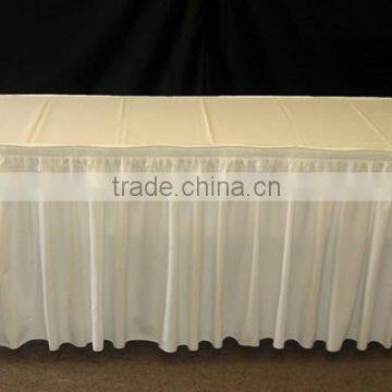 White Rectangle Home Decoration Table Skirt