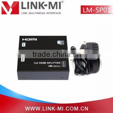 LINK-MI LM-SP01 Factory Wholesale HDMI 1x2 Splitter Supports 3D, EDID/ HDCP2.2 to HDCP1.4. 4Kx2K@60Hz(YUV 4:2:0) photo-3