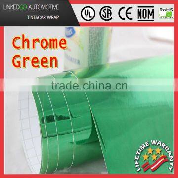 Top Fashion Car Body decoration good Air Bubble Free 1.52*20M Green Chrome Vinyl Wrap