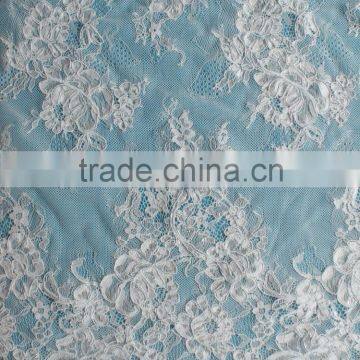 Fancy Mesh Chantilly French Lace Fabric