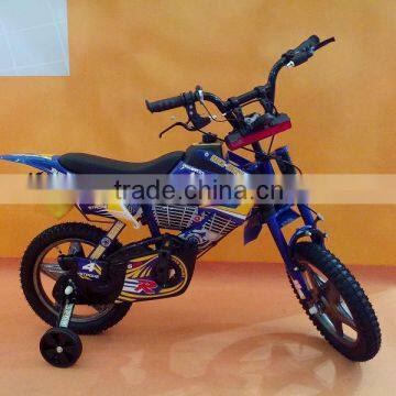 children motorcycle 14 inch dirt bike with water bottle and trainig wheel