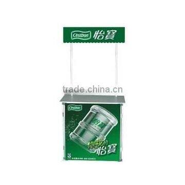 Portable plastic straight screen style folding sales desk for expo