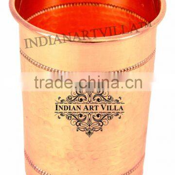 Indian Handmade Pure Copper Glass Cup Decorate Good Health water Yoga Ayurveda