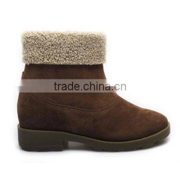 Wholesale Height Increasing Elevator Suede Leather Half Boots/winter Snow Boots/quality Boot photo-6