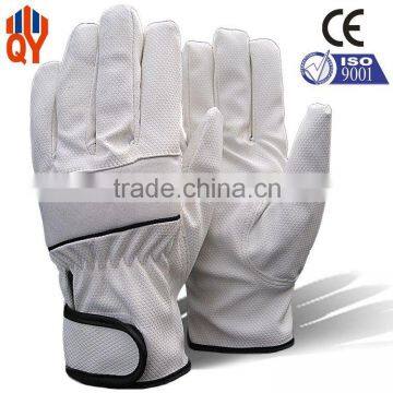 China Supplier White Color PU Leather Ski Gloves