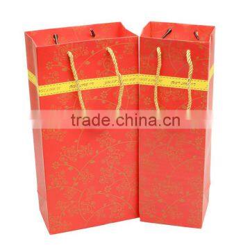 High Quality Strong Coated Paper Wine Packaging Bag photo-2