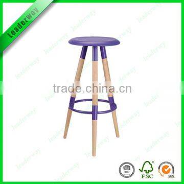 Hot selling small seat wood chair stool with 3 legs