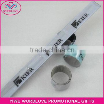 cheap reflective slap band/ PVC slap wristband/ custom snap bands