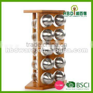 Spice Jar Set With Bamboo Rack Wholesale photo-4
