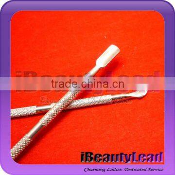 Durable staniless steel cuticle nail pusher 2 way use pusher