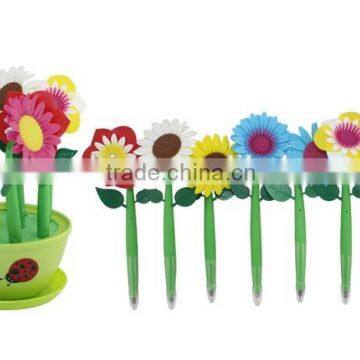 Silicone rubber sunflower pen for promotional