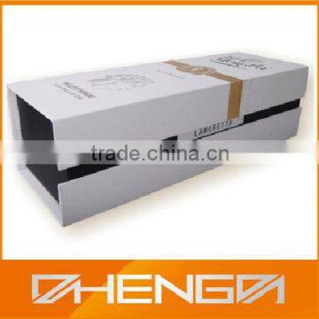 Hot!!! Popular Customized Design Folding Wine Bottle Gift Packaging Paper Box(ZDC14-037)