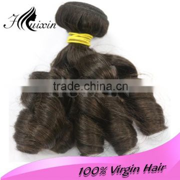 New virgin hair extension/ Peruvian bouncy curly hair weft /Cambodian virgin hair for party