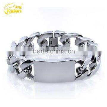 guangzhou kalen jewelry top quality shiny men bandel bracelet