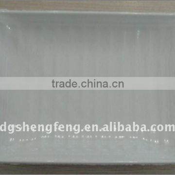 white square melamine plate