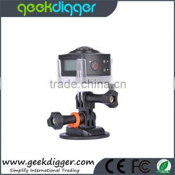 AMKOV AMK-100S 360 Degree All View 220 Fisheye Camera WiFi 1440P@30FPS Action Camera