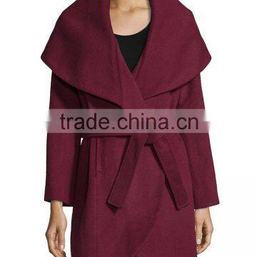 OEM Wholesale Hi-end Fall Winter New Pant Coat Design Woman's Wool Coat photo-5