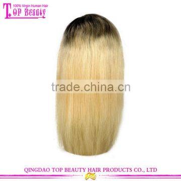 Qingdao Factory Price Brazilian Human Virgin Hair Ombre 613 Blonde Glueless Lace Front Wigs For White Women photo-5