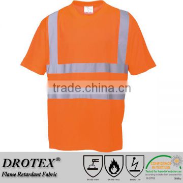 High Visibility GO/RT Orange T-Shirt EN 20471 Compliant Moisture Wicking