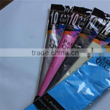 Individual package printed tissue paper