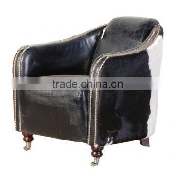 Black & White Cow Hide Armchair