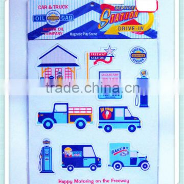 promotion custom service station magnetic fridge puzzle