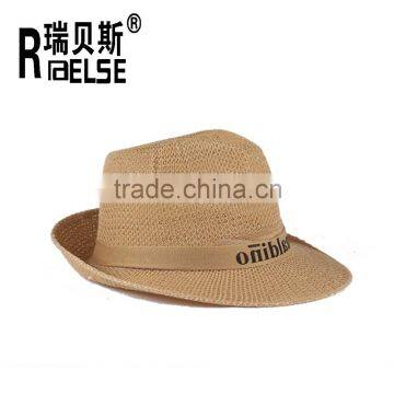 Cheap Fedora Hand Paper Straw Hat With Logo photo-4