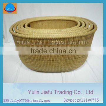 Hot sales honey oval fashion rattan storage baskets