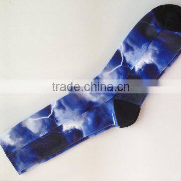 Lightning printing polyester socks