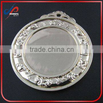 Casting plating blank gold medallion,blank sport medals and ribbons