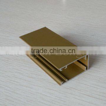 Shining Golded Powder Coating Aluminium Windows and Doors Profile