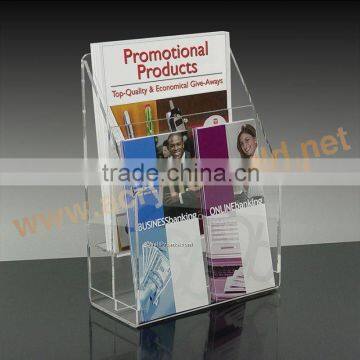 acrylic sign holder with pocket/ brochure holder counter /acrylic holderacrylic single pocket /brochure holder