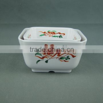 B4703 4704 4" and 5" squared melamine bowl