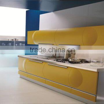 Yellow Modern Kitchen Cabinets Wall Units, High Gloss Cabinet photo-5