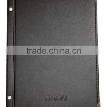 genuine leather cheap sample menu card for restaurant