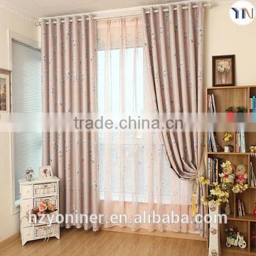 polyester blackout fabric for curtain, curtains for living room, print voile Hangzhou curtain supplier