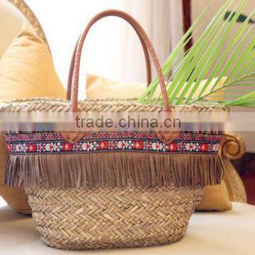 Straw bags made of sea grass for ladies--1