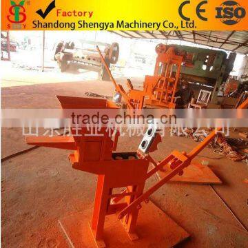 Branch office in Kenya manual brick shaping machine QMR2-40 fly ash interlocking brick machine price in Ghana