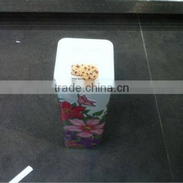 square coffee tin box