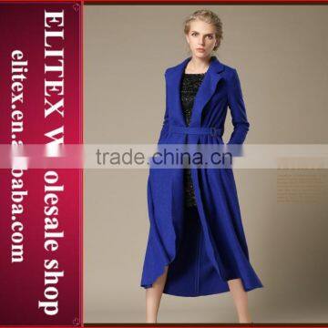 2015 Unique Royalblue Woman Cloak Long Overcoat Wither Dress