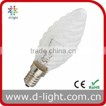 Clear Twisted candle Bulb E14 40W 60W TC35