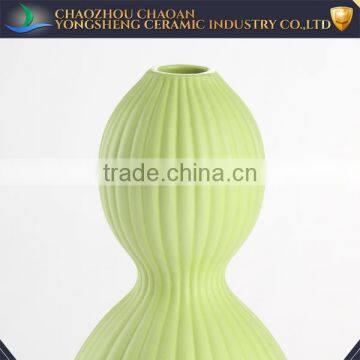Modern Gourd Shape Green Ceramic Flower Vase Height32CM photo-2