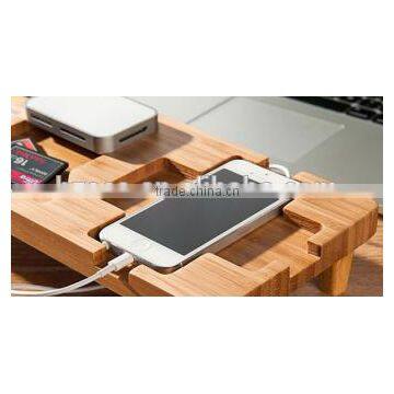 DIY Bamboo Wooden Keyboard Desk Organizer photo-3