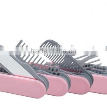 5 In 1 Folding Hair Comb Mirror Brush Comb Set Hair Combs