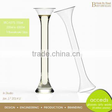 Ti-Borosilicate Novelty Hand Blown Special Shape Giant Beer Glass photo-3